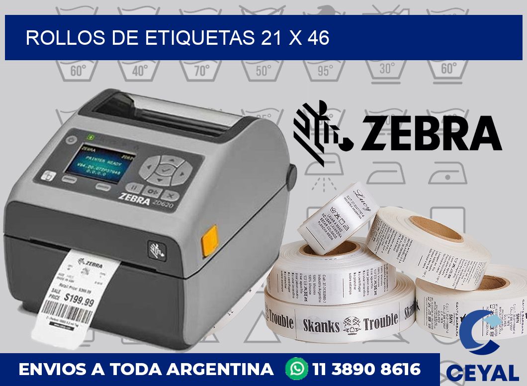rollos de etiquetas 21 x 46