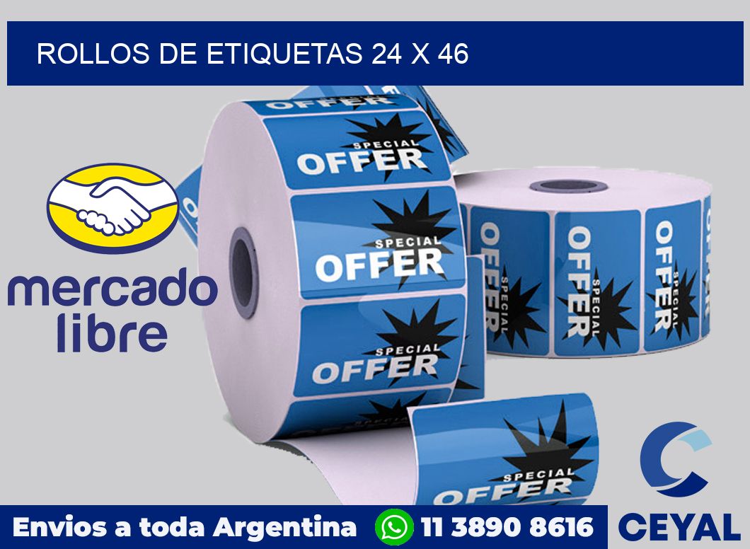rollos de etiquetas 24 x 46