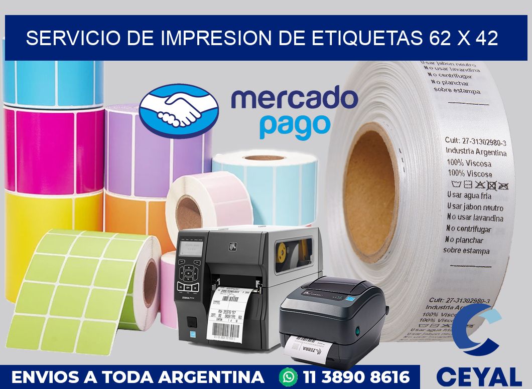 servicio de impresion de etiquetas 62 x 42