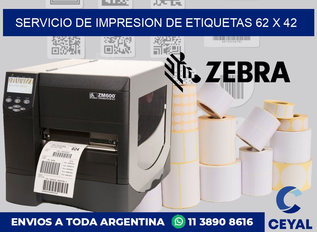 servicio de impresion de etiquetas 62 x 42