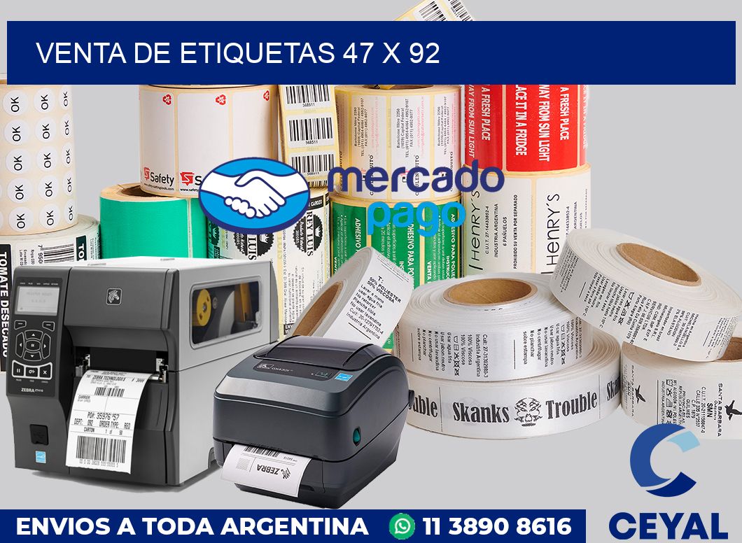 venta de etiquetas 47 x 92