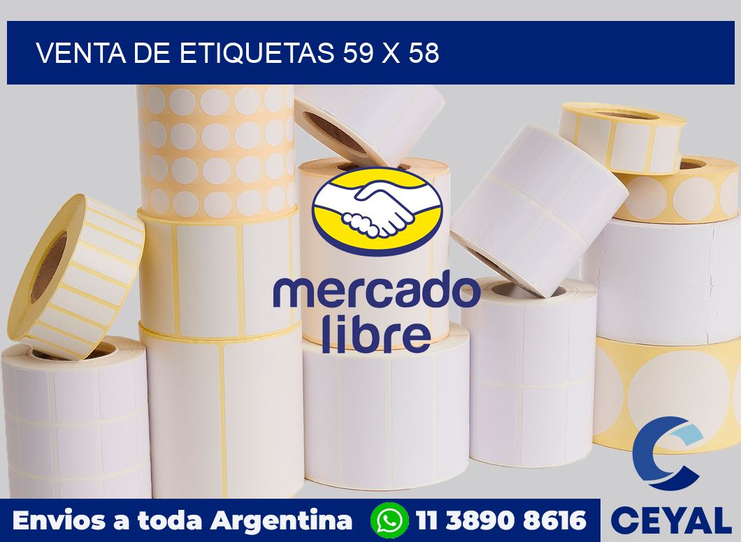 venta de etiquetas 59 x 58