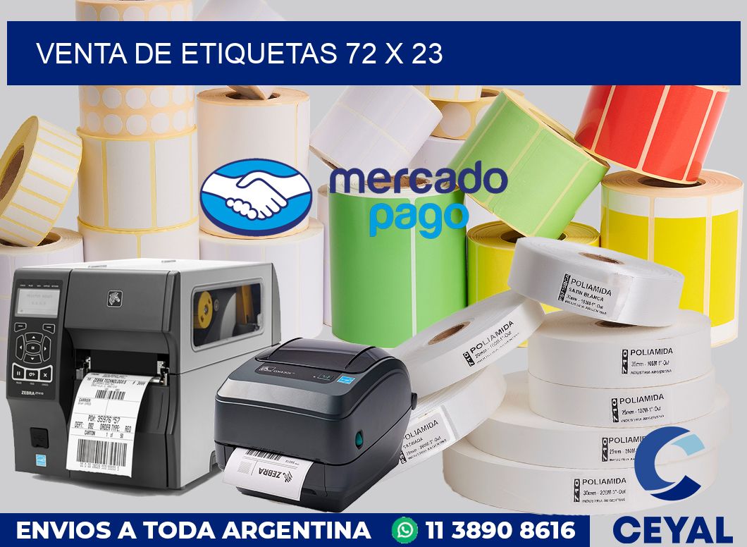 venta de etiquetas 72 x 23