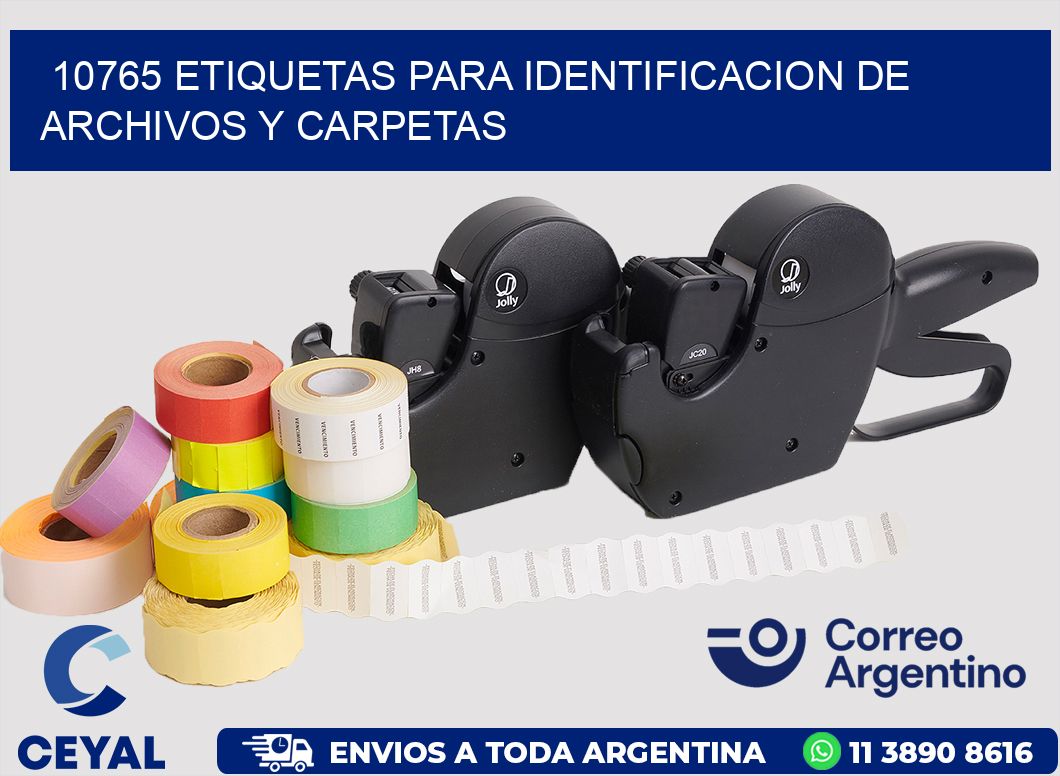 10765 ETIQUETAS PARA IDENTIFICACION DE ARCHIVOS Y CARPETAS