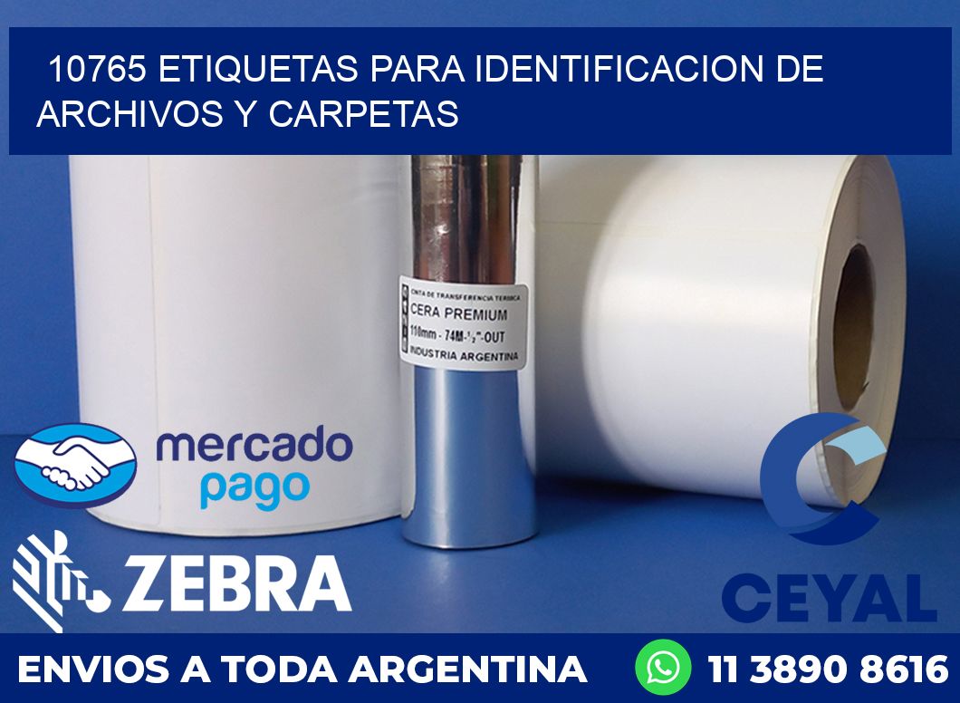 10765 ETIQUETAS PARA IDENTIFICACION DE ARCHIVOS Y CARPETAS
