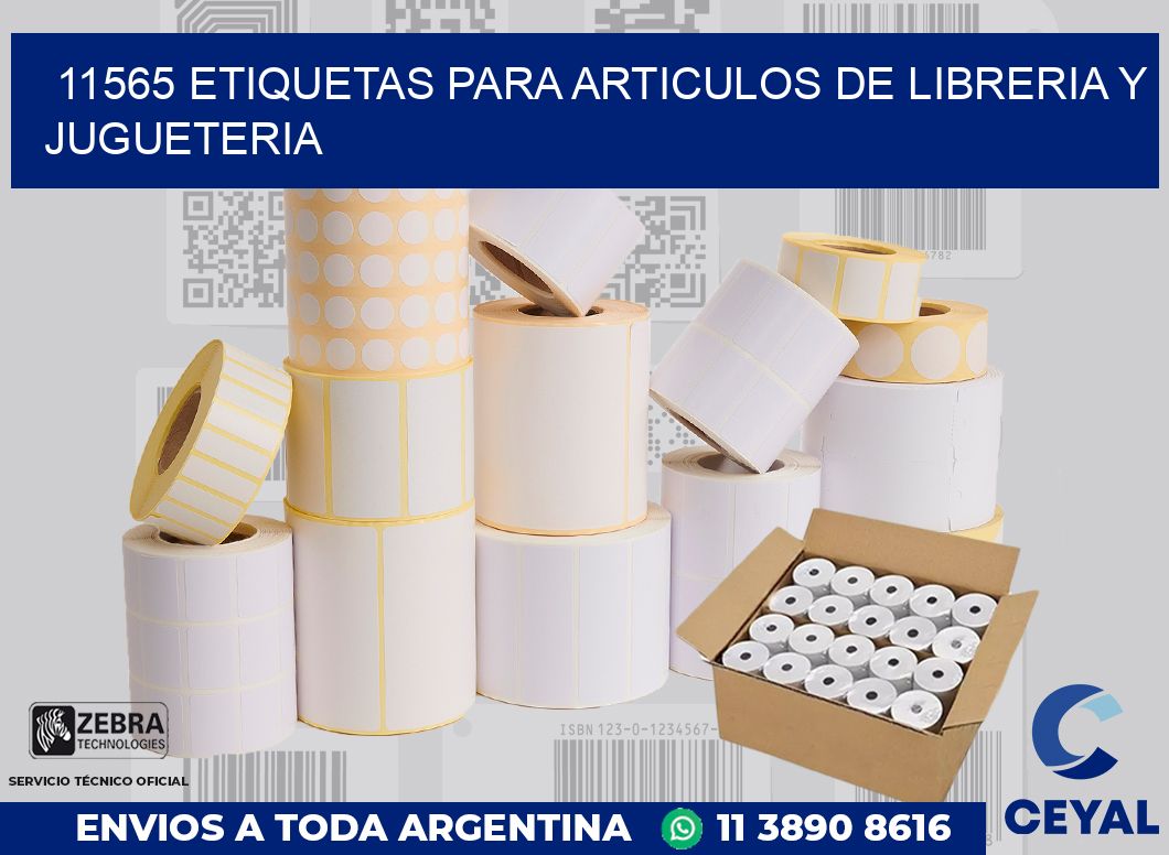 11565 ETIQUETAS PARA ARTICULOS DE LIBRERIA Y JUGUETERIA