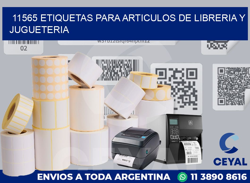 11565 ETIQUETAS PARA ARTICULOS DE LIBRERIA Y JUGUETERIA