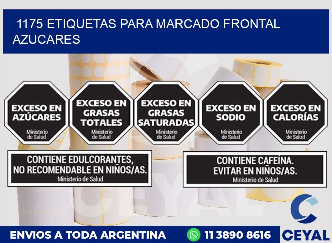1175 ETIQUETAS PARA MARCADO FRONTAL AZUCARES