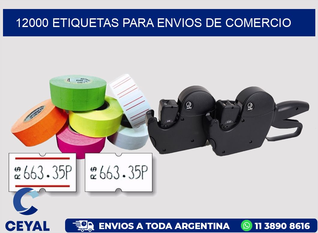 12000 ETIQUETAS PARA ENVIOS DE COMERCIO