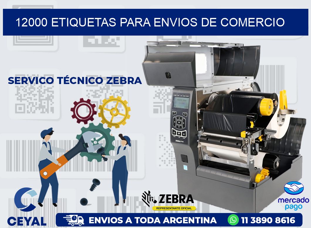 12000 ETIQUETAS PARA ENVIOS DE COMERCIO