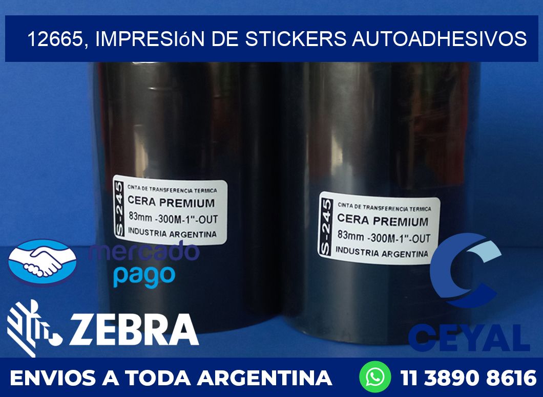 12665, impresión de stickers autoadhesivos