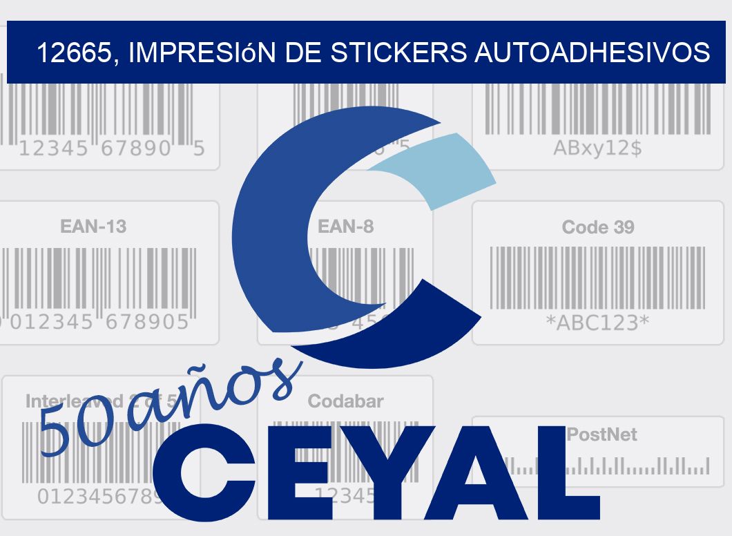 12665, impresión de stickers autoadhesivos