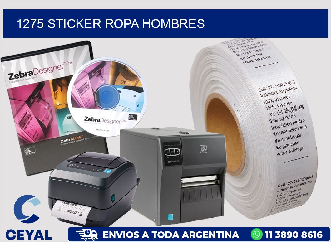 1275 STICKER ROPA HOMBRES