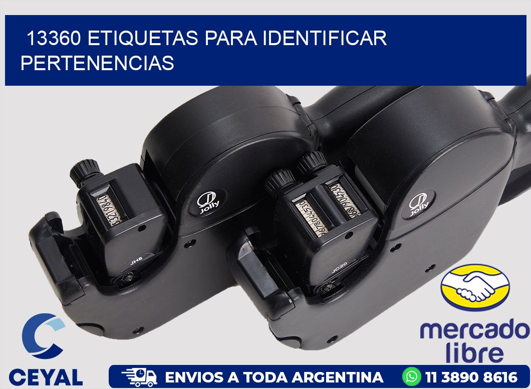 13360 ETIQUETAS PARA IDENTIFICAR PERTENENCIAS
