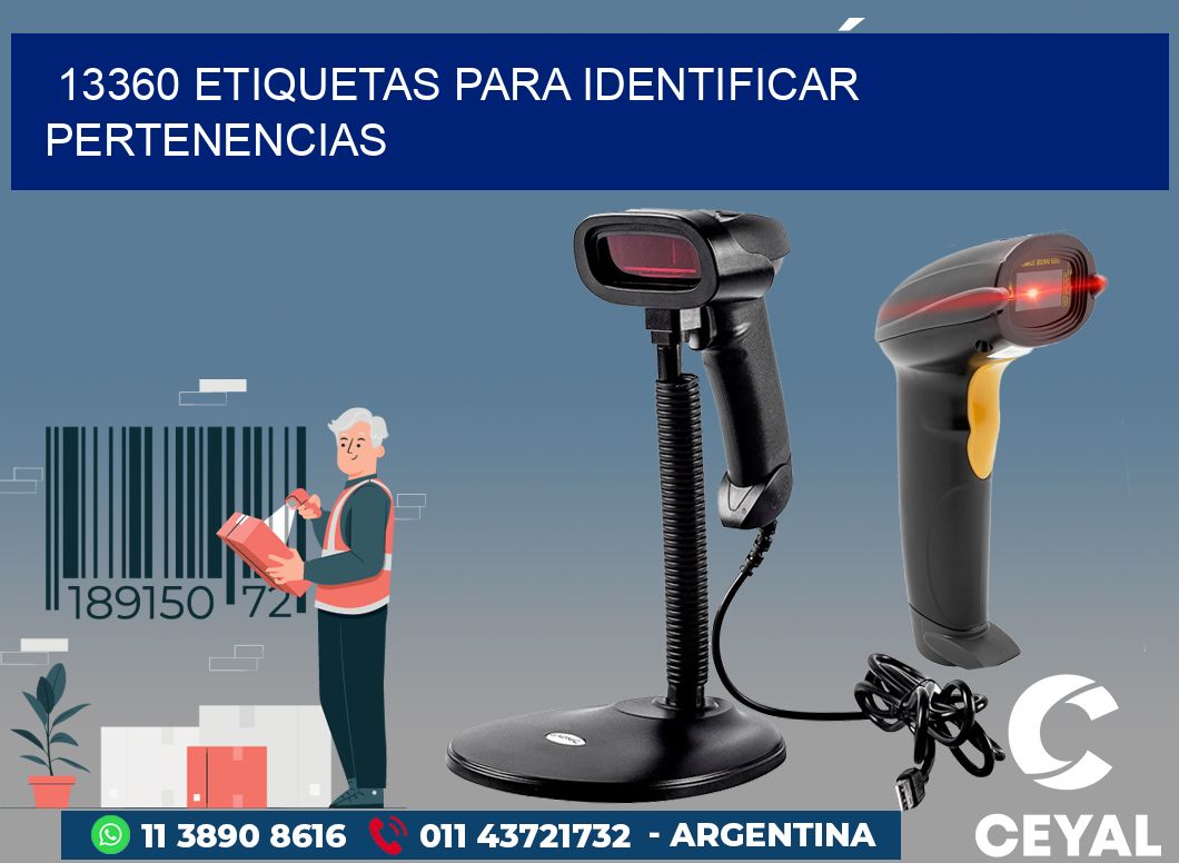 13360 ETIQUETAS PARA IDENTIFICAR PERTENENCIAS