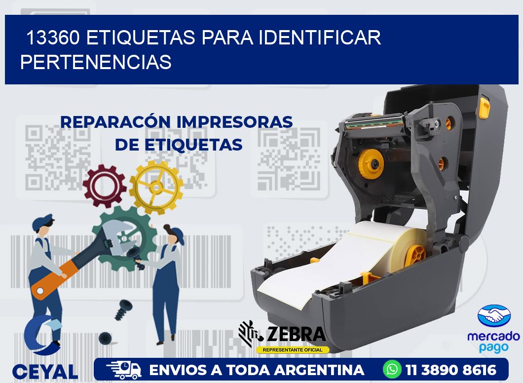 13360 ETIQUETAS PARA IDENTIFICAR PERTENENCIAS
