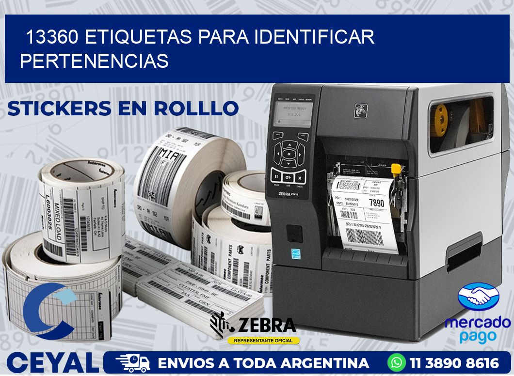 13360 ETIQUETAS PARA IDENTIFICAR PERTENENCIAS