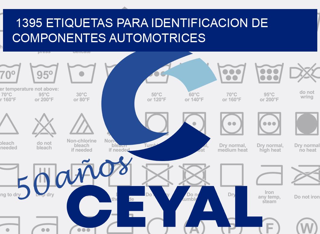 1395 ETIQUETAS PARA IDENTIFICACION DE COMPONENTES AUTOMOTRICES