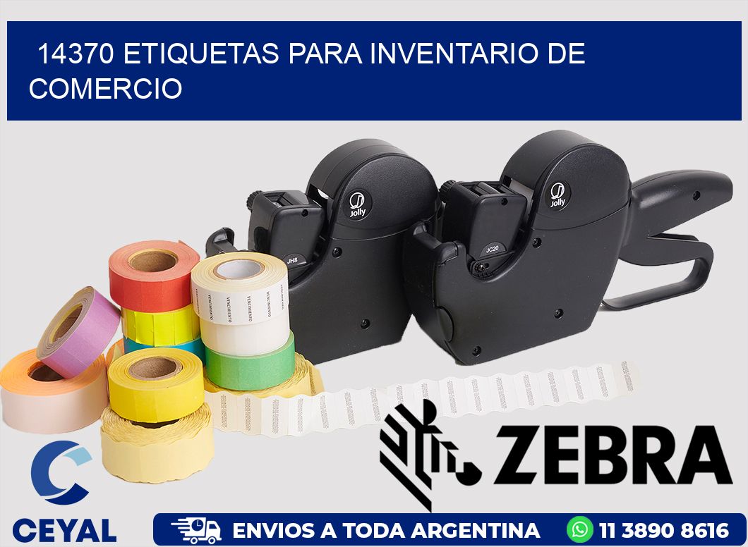 14370 ETIQUETAS PARA INVENTARIO DE COMERCIO