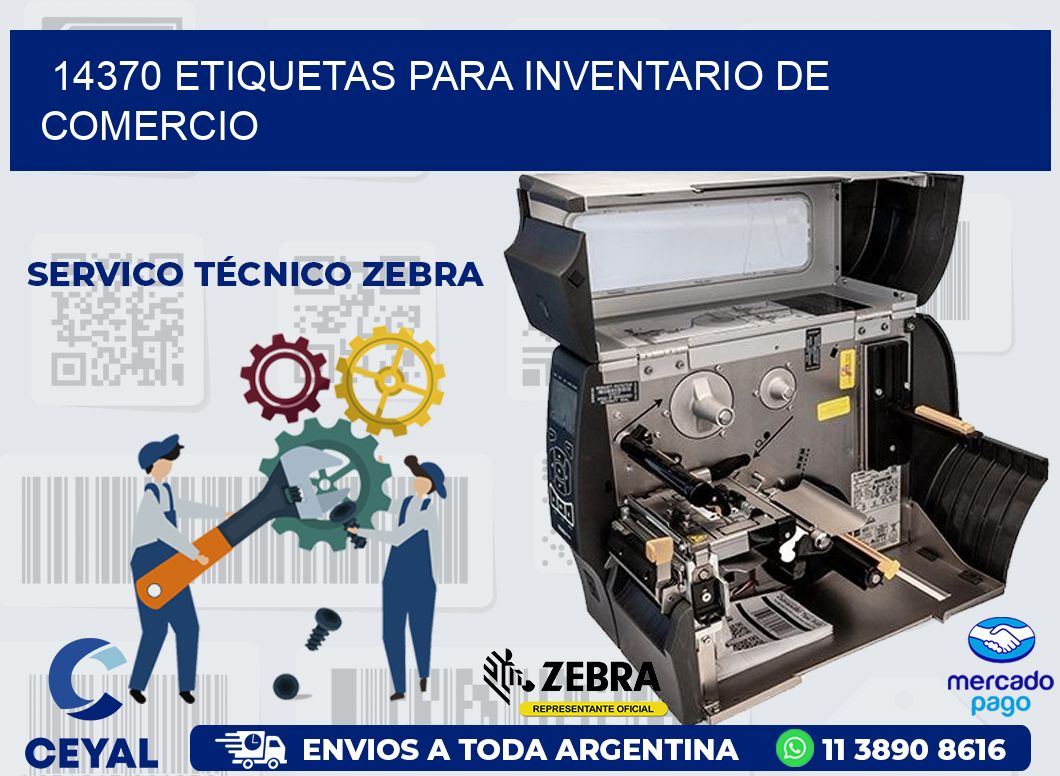 14370 ETIQUETAS PARA INVENTARIO DE COMERCIO