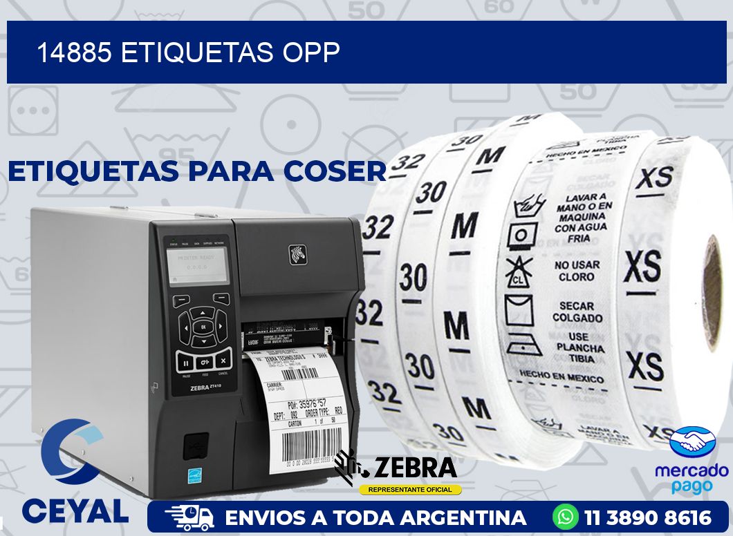 14885 ETIQUETAS OPP