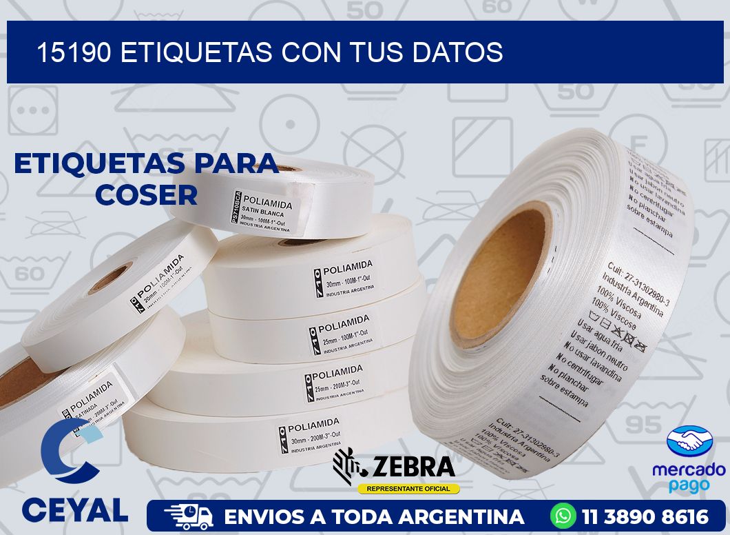 15190 ETIQUETAS CON TUS DATOS