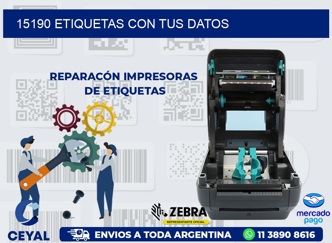 15190 ETIQUETAS CON TUS DATOS