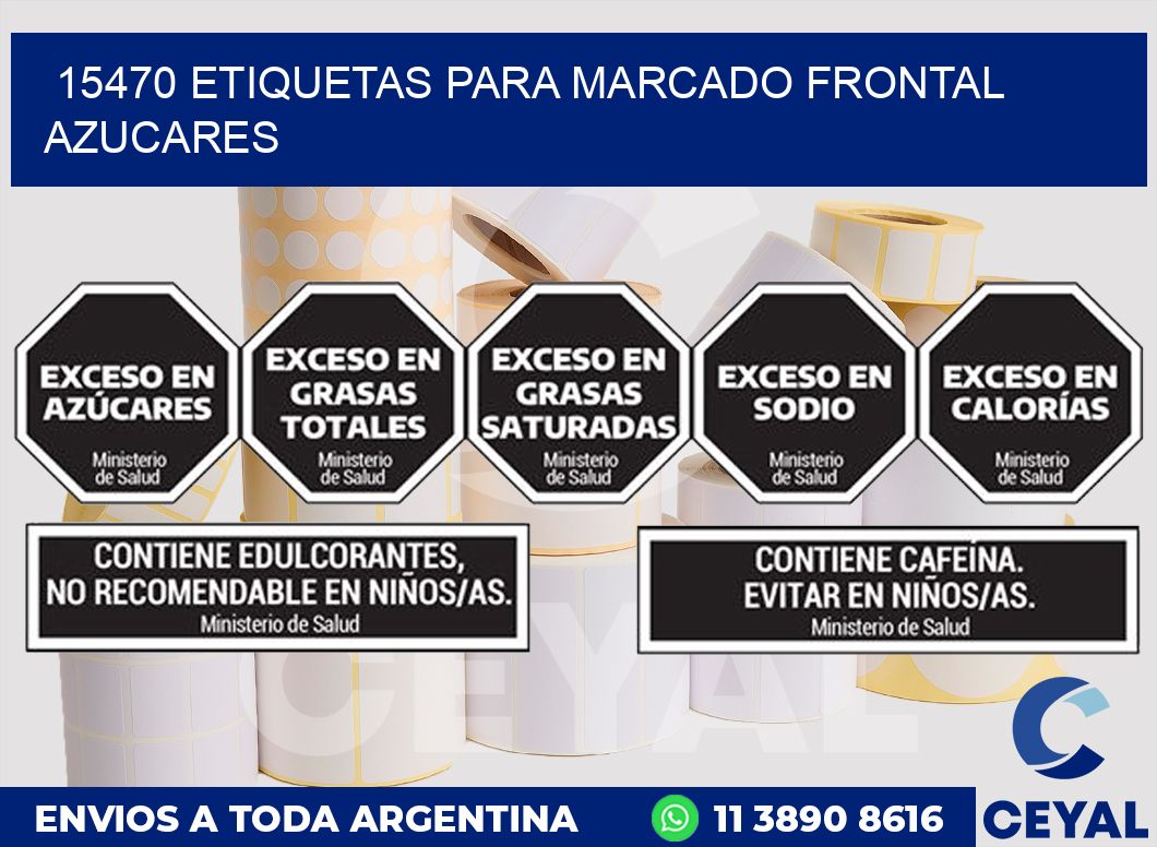 15470 ETIQUETAS PARA MARCADO FRONTAL AZUCARES