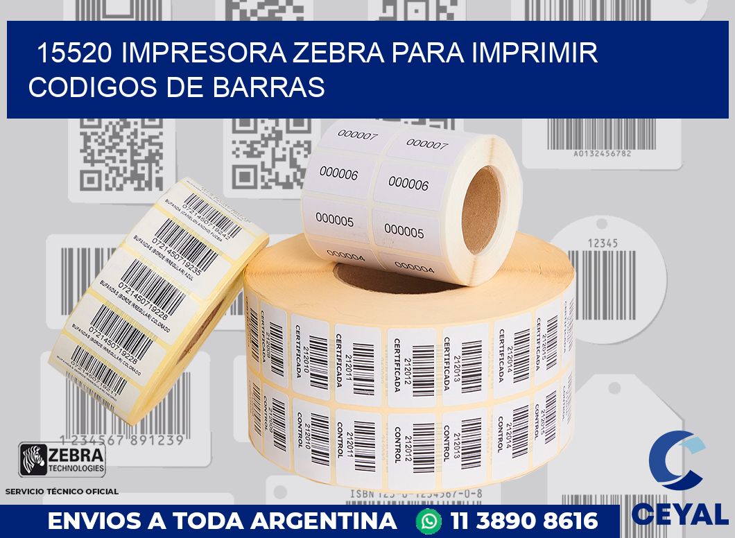 15520 IMPRESORA ZEBRA PARA IMPRIMIR CODIGOS DE BARRAS