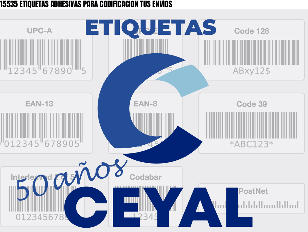15535 ETIQUETAS ADHESIVAS PARA CODIFICACION TUS ENVÍOS