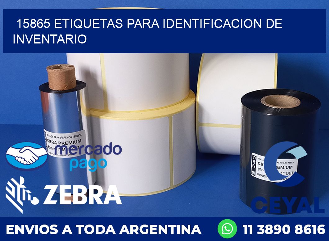 15865 ETIQUETAS PARA IDENTIFICACION DE INVENTARIO