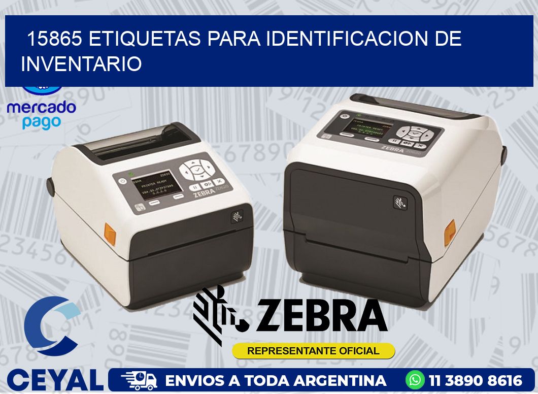15865 ETIQUETAS PARA IDENTIFICACION DE INVENTARIO