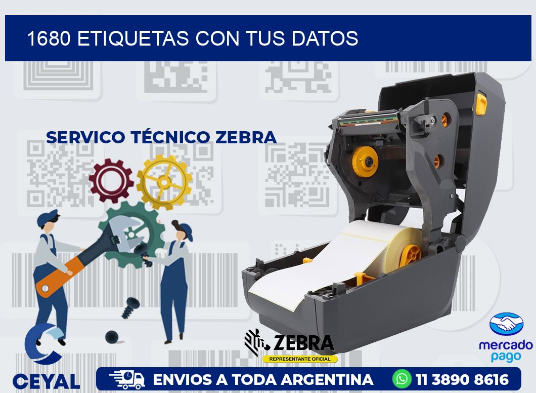 1680 ETIQUETAS CON TUS DATOS