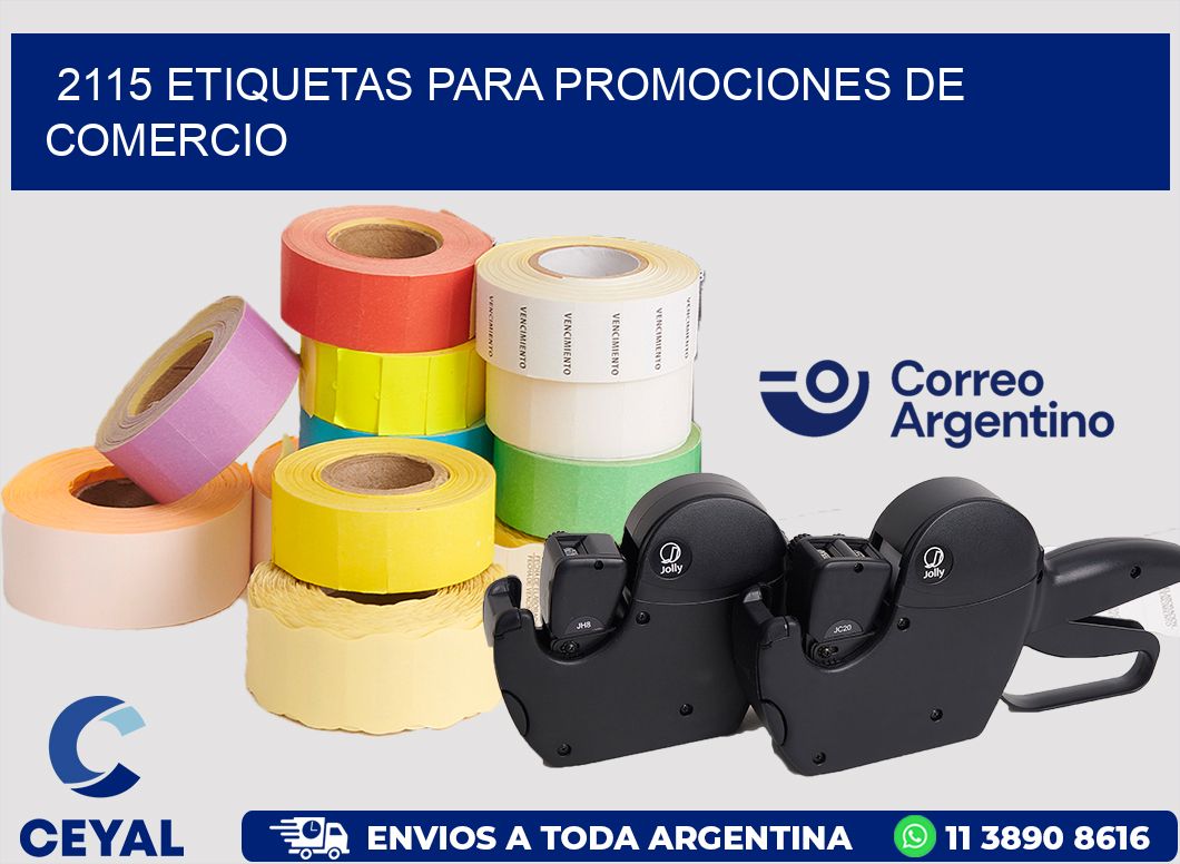 2115 ETIQUETAS PARA PROMOCIONES DE COMERCIO