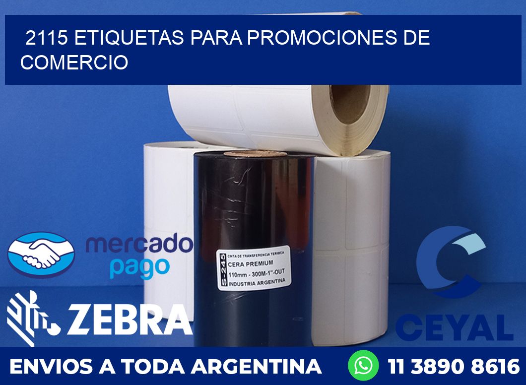 2115 ETIQUETAS PARA PROMOCIONES DE COMERCIO