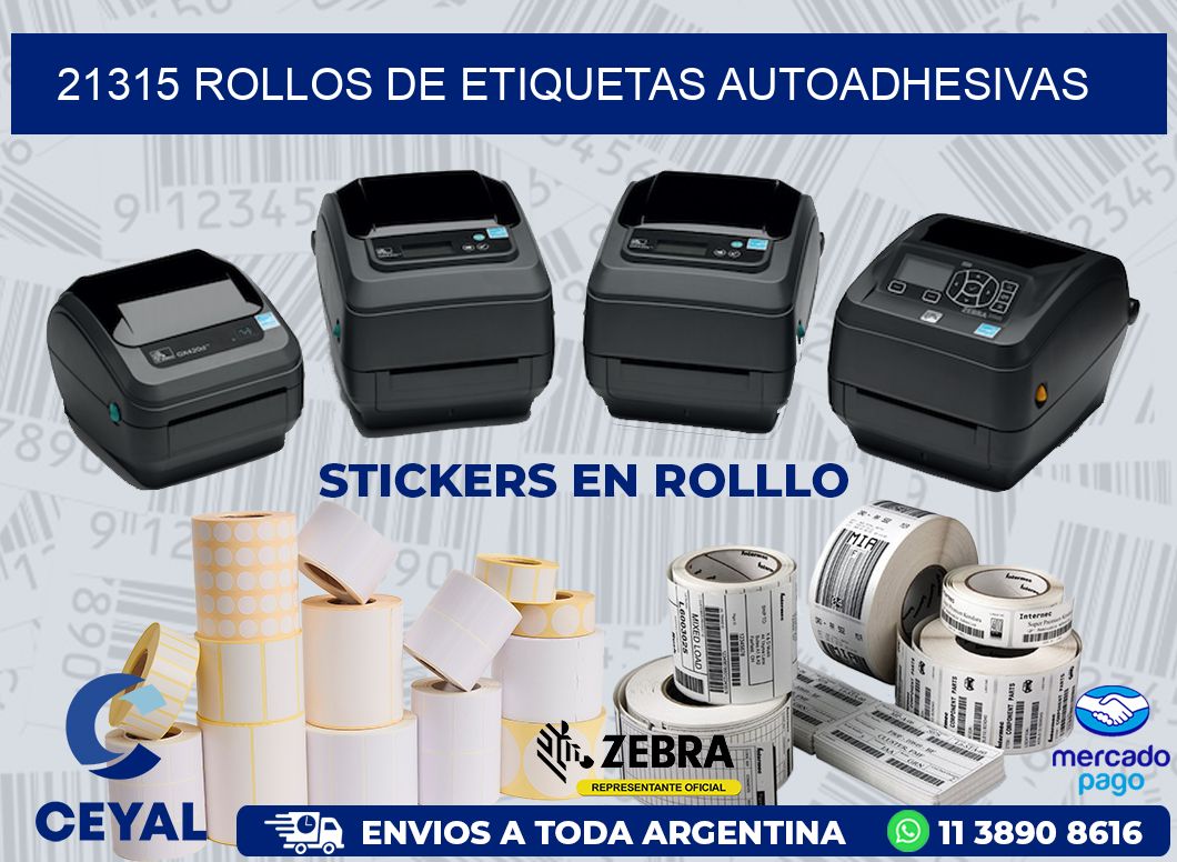 21315 ROLLOS DE ETIQUETAS AUTOADHESIVAS