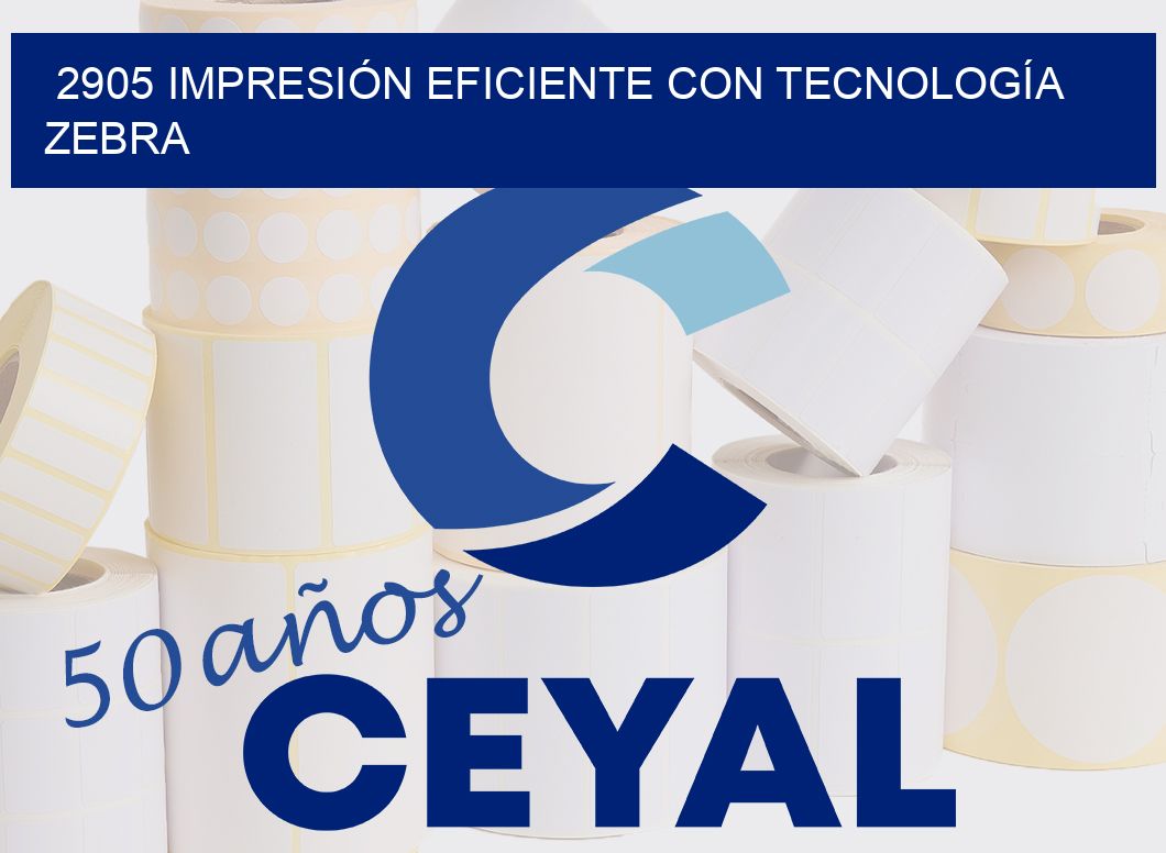 2905 IMPRESIÓN EFICIENTE CON TECNOLOGÍA ZEBRA