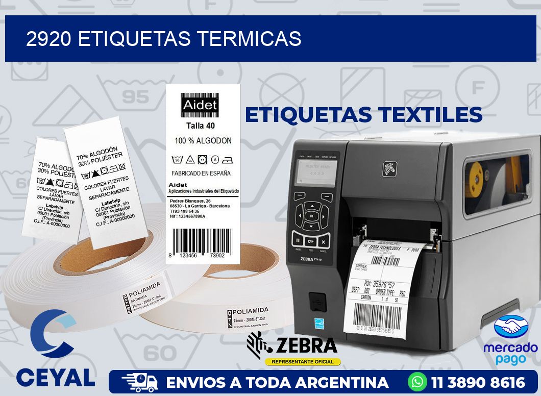 2920 ETIQUETAS TERMICAS
