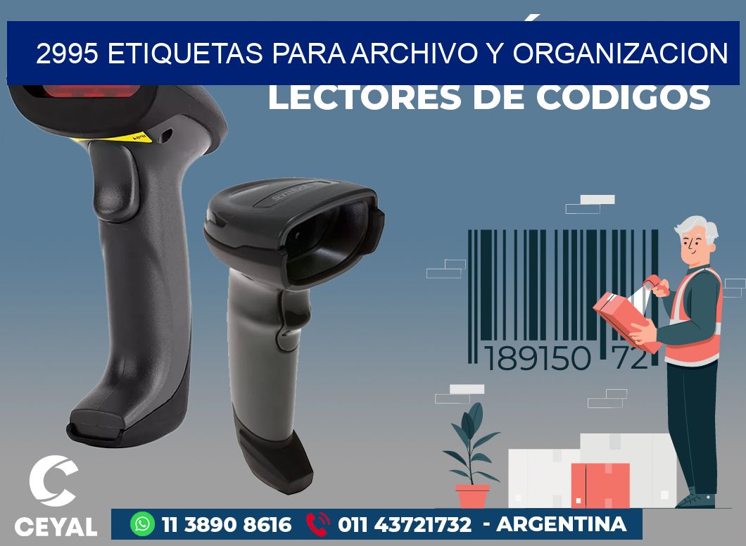 2995 ETIQUETAS PARA ARCHIVO Y ORGANIZACION