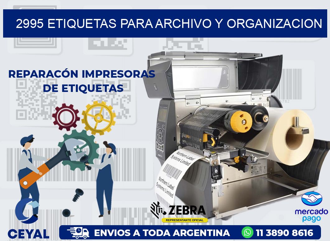 2995 ETIQUETAS PARA ARCHIVO Y ORGANIZACION