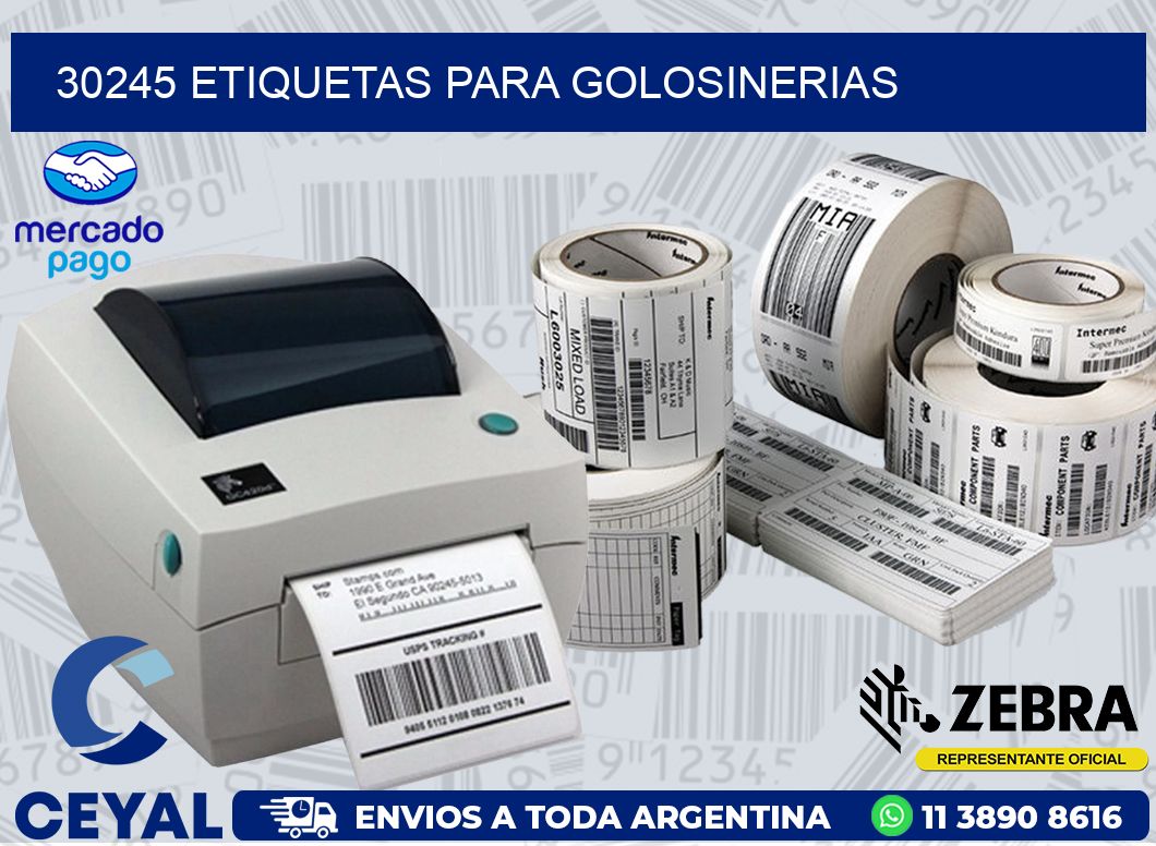 30245 ETIQUETAS PARA GOLOSINERIAS