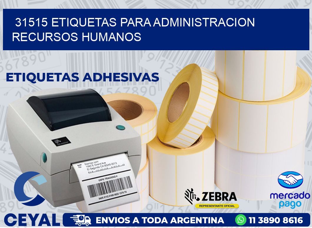 31515 ETIQUETAS PARA ADMINISTRACION RECURSOS HUMANOS
