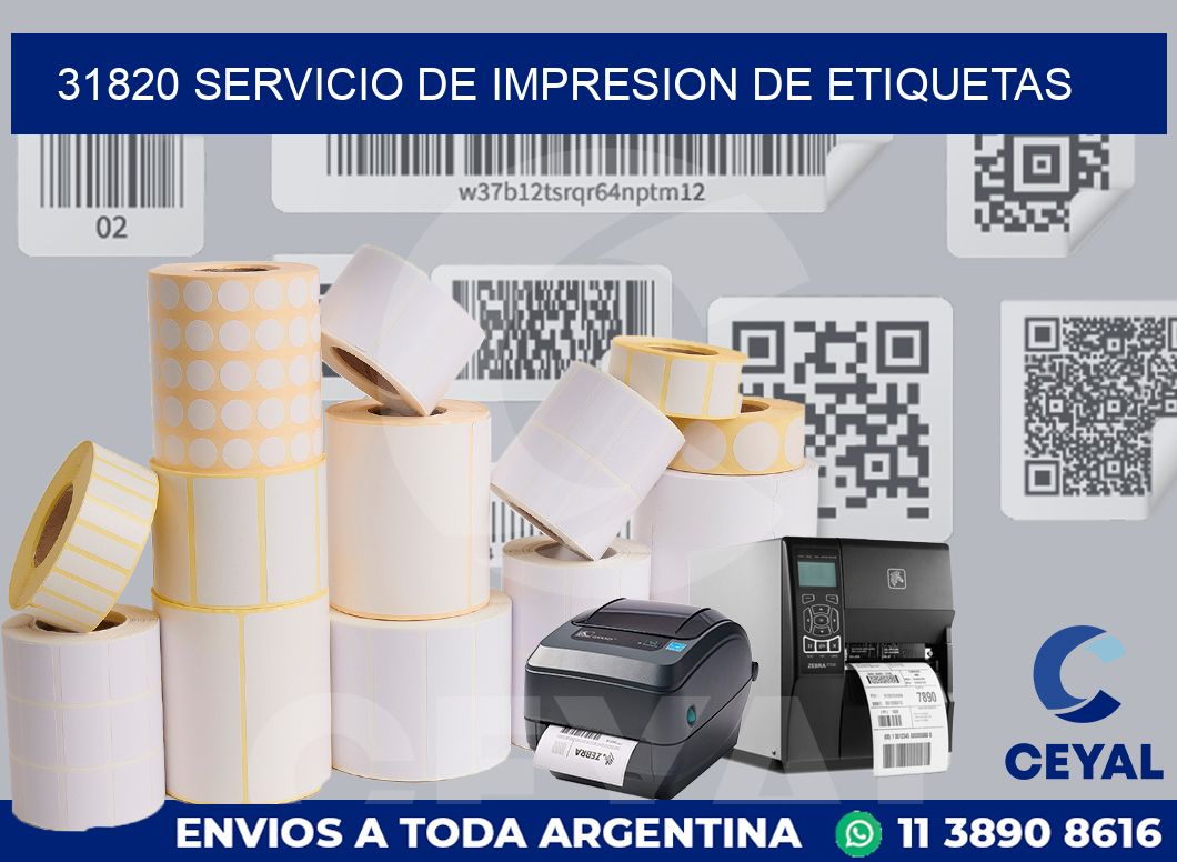 31820 SERVICIO DE IMPRESION DE ETIQUETAS