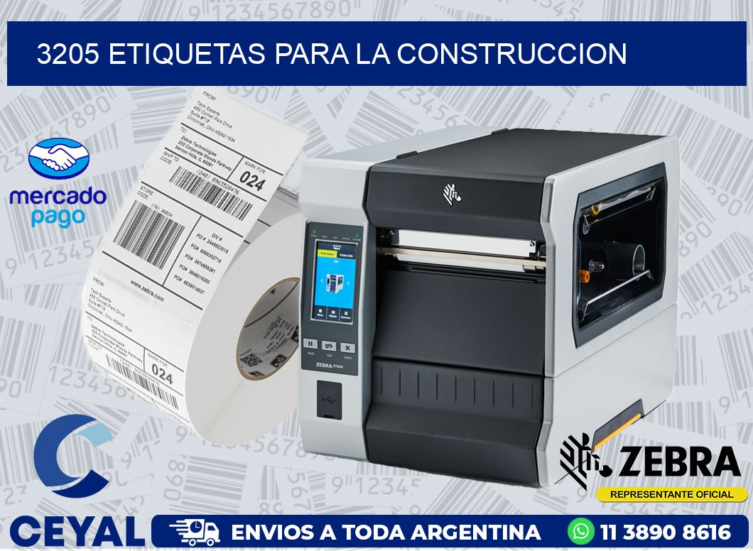 3205 ETIQUETAS PARA LA CONSTRUCCION