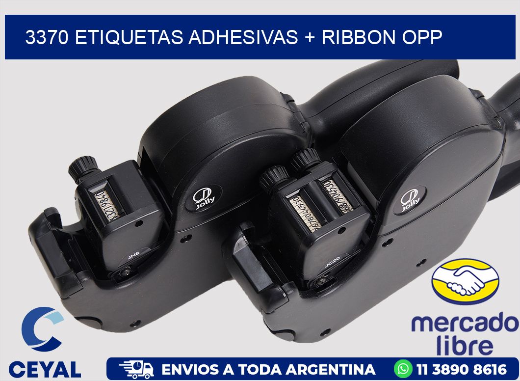 3370 ETIQUETAS ADHESIVAS + RIBBON OPP