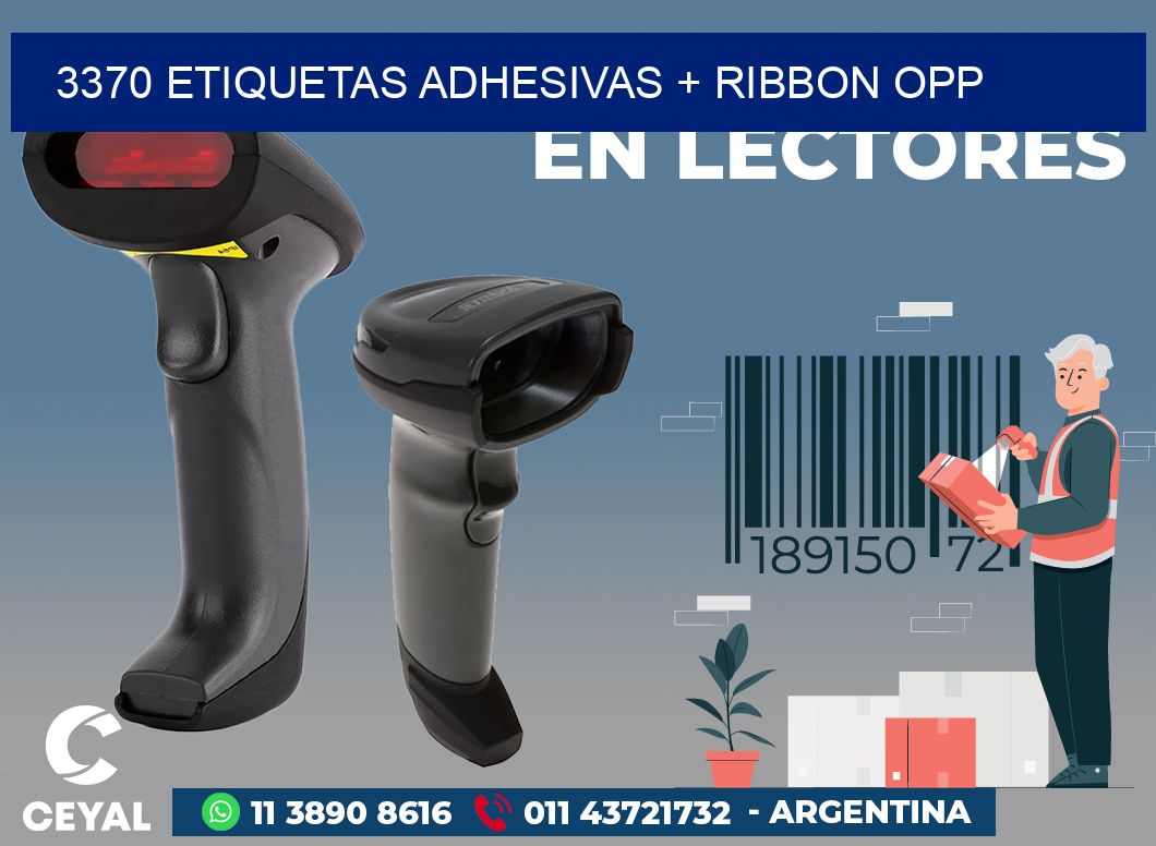 3370 ETIQUETAS ADHESIVAS + RIBBON OPP
