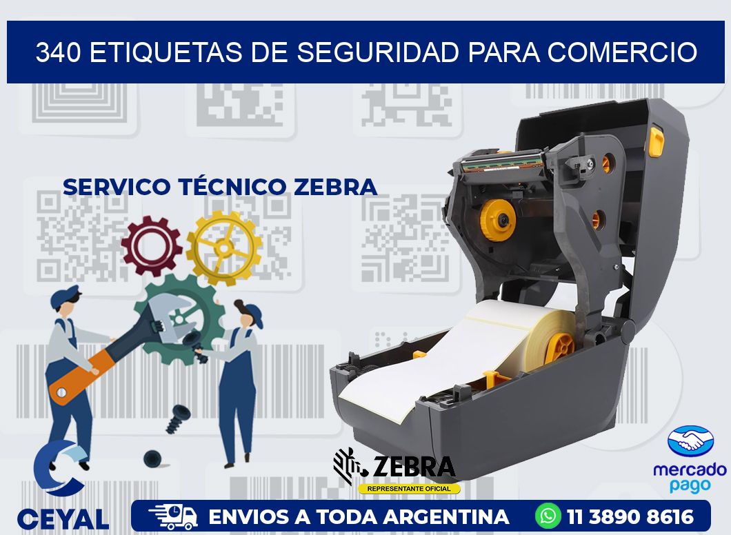 340 ETIQUETAS DE SEGURIDAD PARA COMERCIO