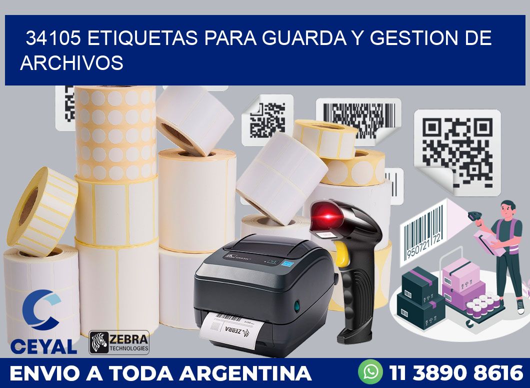 34105 ETIQUETAS PARA GUARDA Y GESTION DE ARCHIVOS