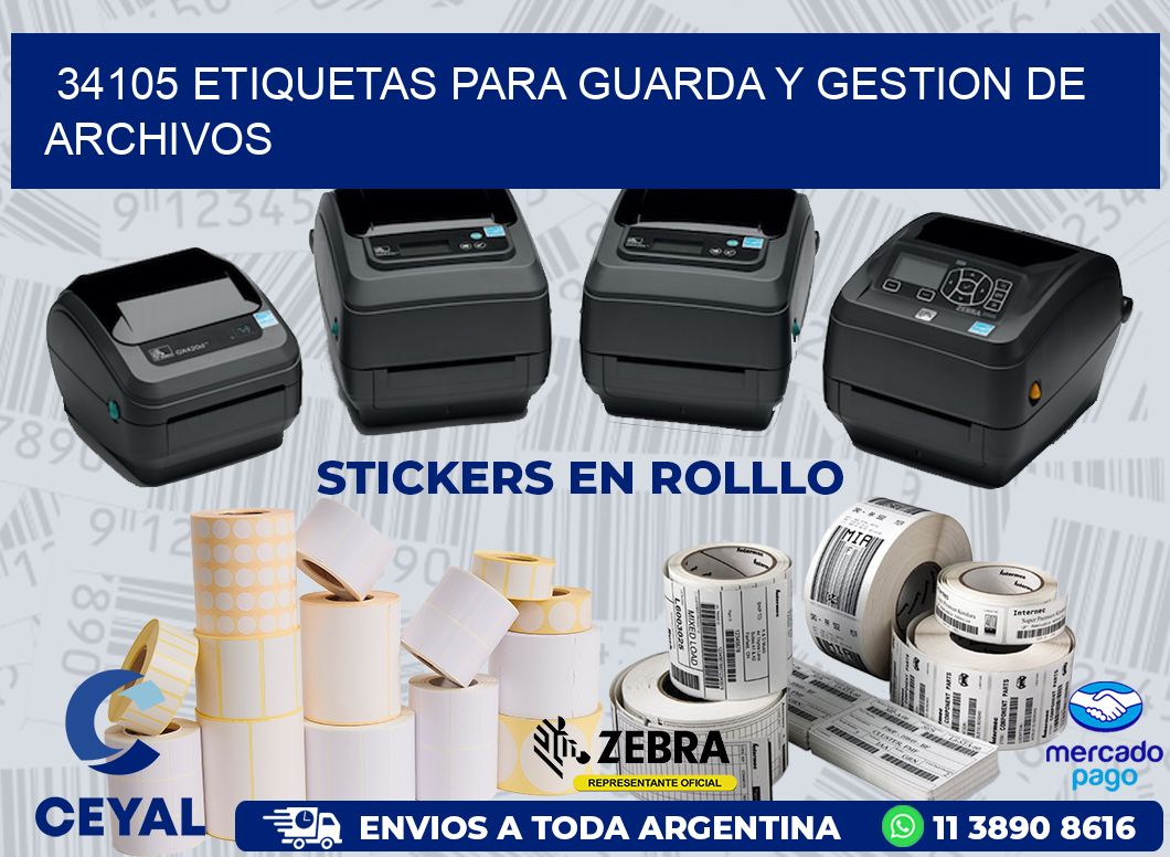 34105 ETIQUETAS PARA GUARDA Y GESTION DE ARCHIVOS