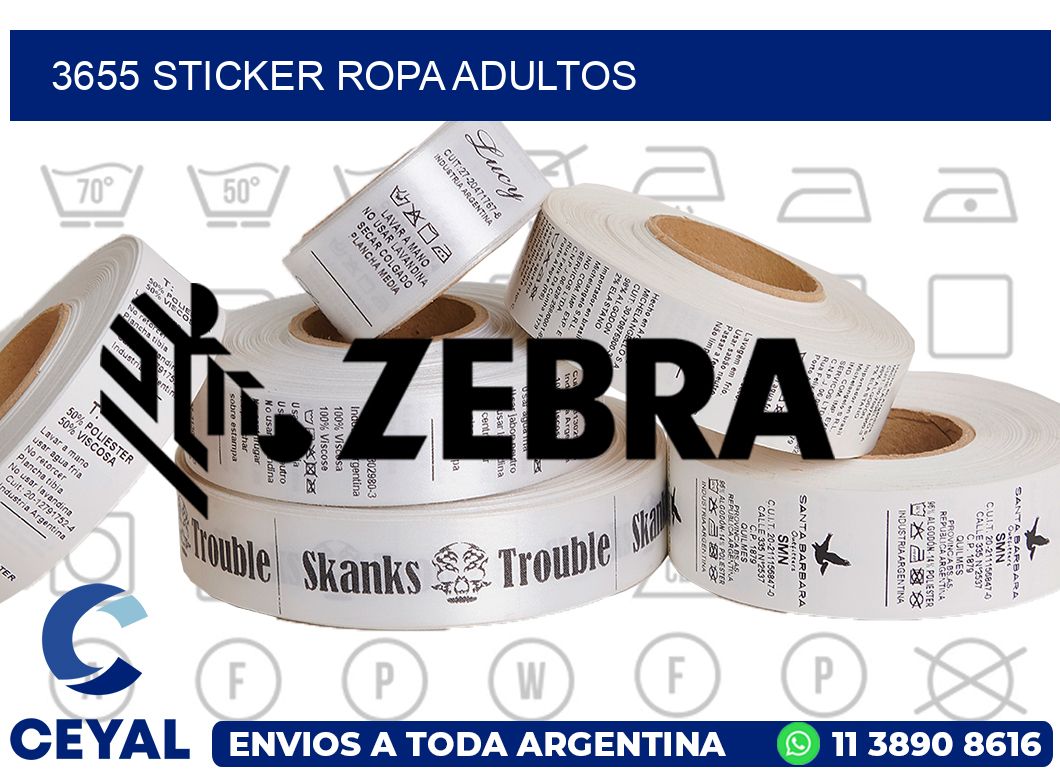 3655 STICKER ROPA ADULTOS